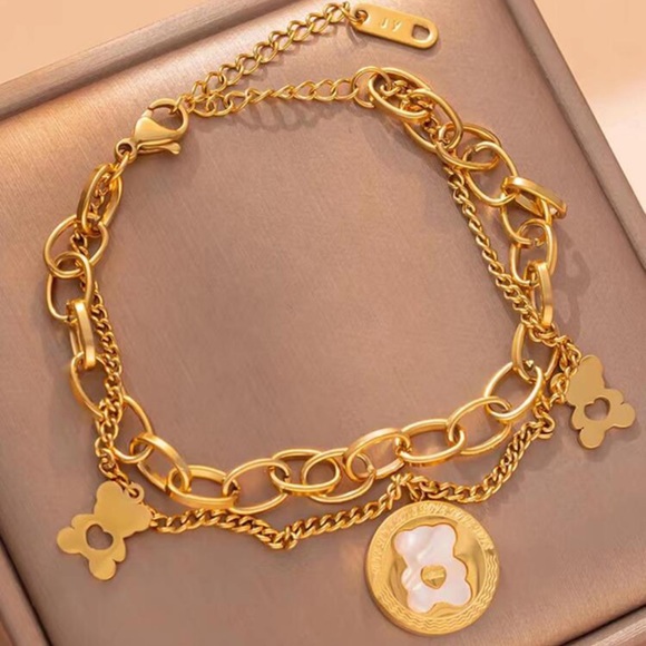 FP Link Layered Teddy Bracelet